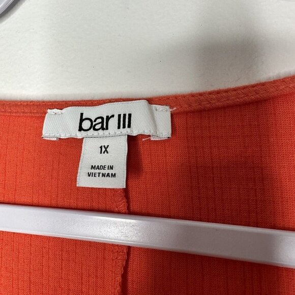 Bar III Square Neck Top Orange Valencia Size 1X NWT - Picture 5 of 9